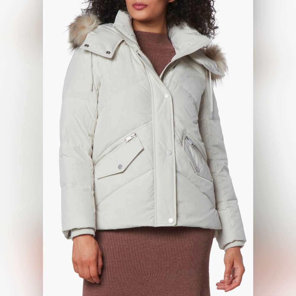 Andrew Marc, Daphne Quilted Soft Matte Shell With Mixed Quilted Down Puffer M/XL